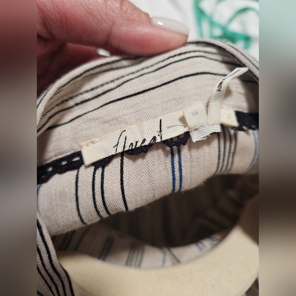 Floreat By Anthropologie Striped Nothfork Tunic Blouse - Picture 7 of 11